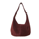 Borsa a spalla in pelle camoscio 100% made italy - CS33836