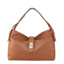 Leather shoulder bag with shoulder strap - BJ32835