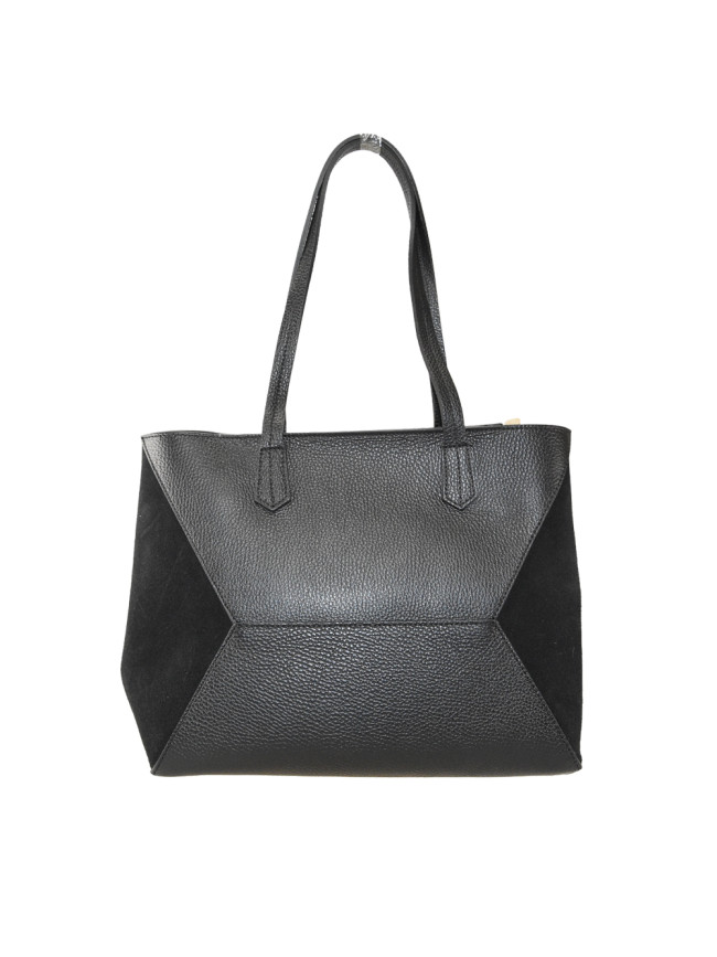 Leather shoulder bag with shoulder...