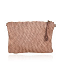 Woman washed leather pochette - AY35838