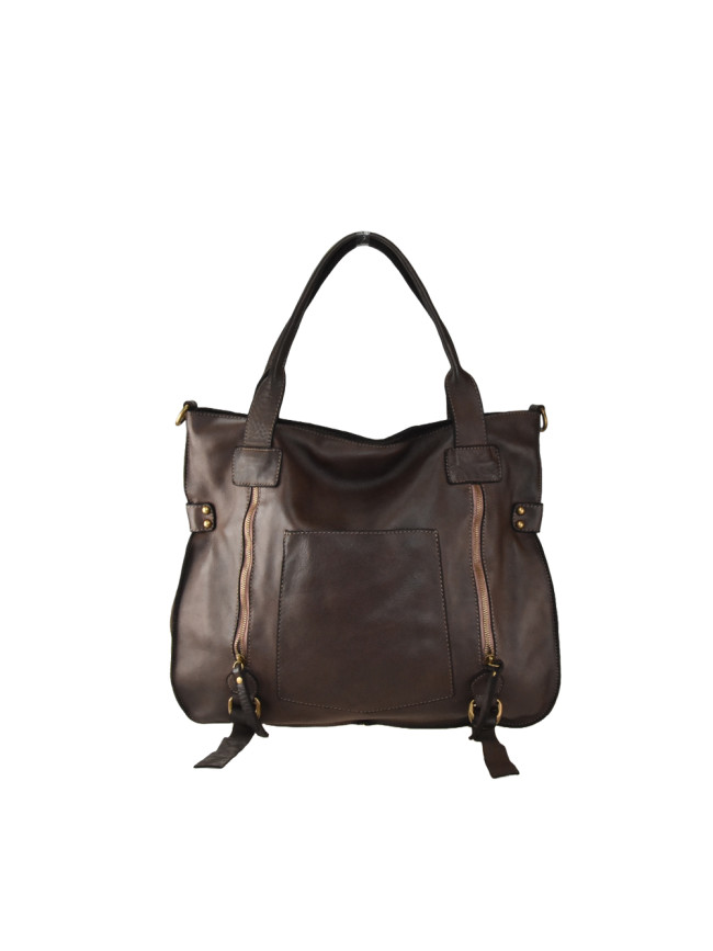 Woman vintage leather hand & shoulder...