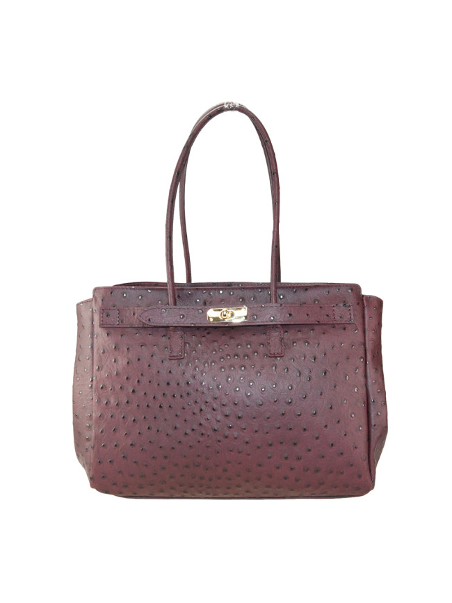 Stamp leather shoulder bag with...