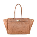 Stamp leather shoulder bag with shoulder strap - TZ39843