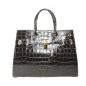 Stamp leather hand bag with shoulder strap - FM45850