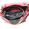 Leather shoulder bag with shoulder strap - AG39843