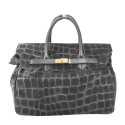 Stamp leather hand bag with shoulder strap - CH42846