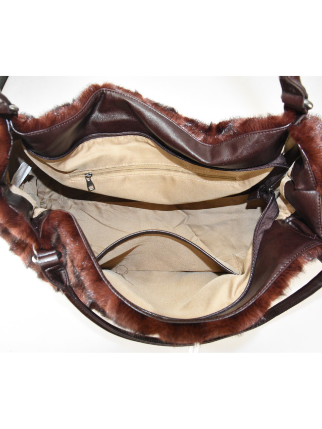 Borsa a spalla donna in ecopelliccia...