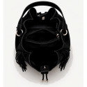 Shoulder eco-leather bag with fringes - 52156