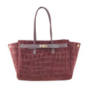 Stamp leather shoulder bag with shoulder strap - CZ39843