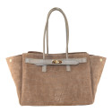 Stamp leather shoulder bag with shoulder strap - CZ39843