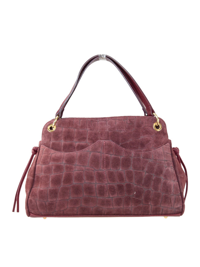 Borsa a spalla in pelle stampato con...