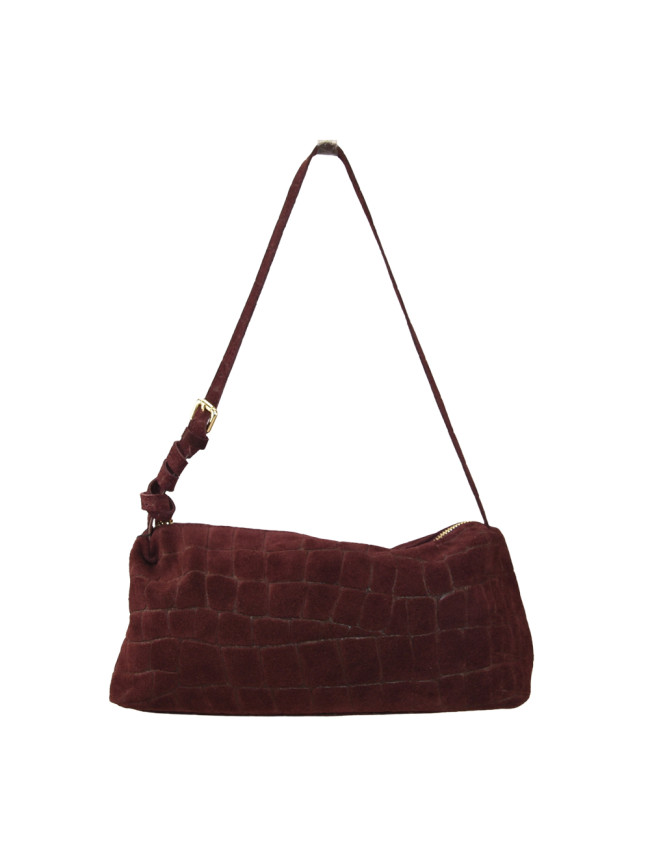 Borsa a spalla in pelle stampato con...