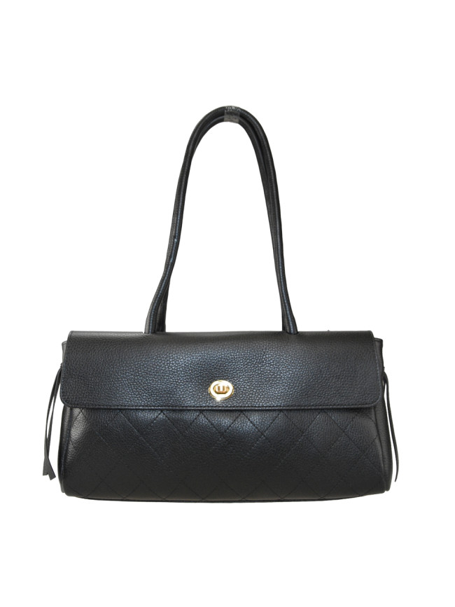 Leather shoulder bag with shoulder...