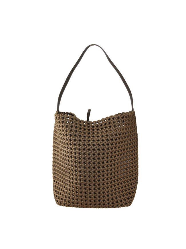 Woman leather & microfibre shoulder...