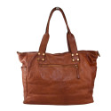 Woman washed leather shoulder bag - UT58864