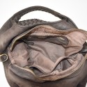 Woman washed woven leather bag - VD59865