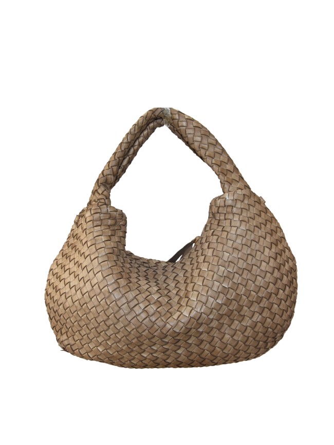 Woman washed woven leather bag - JH58864