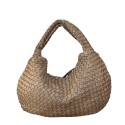 Woman washed woven leather bag - JH58864
