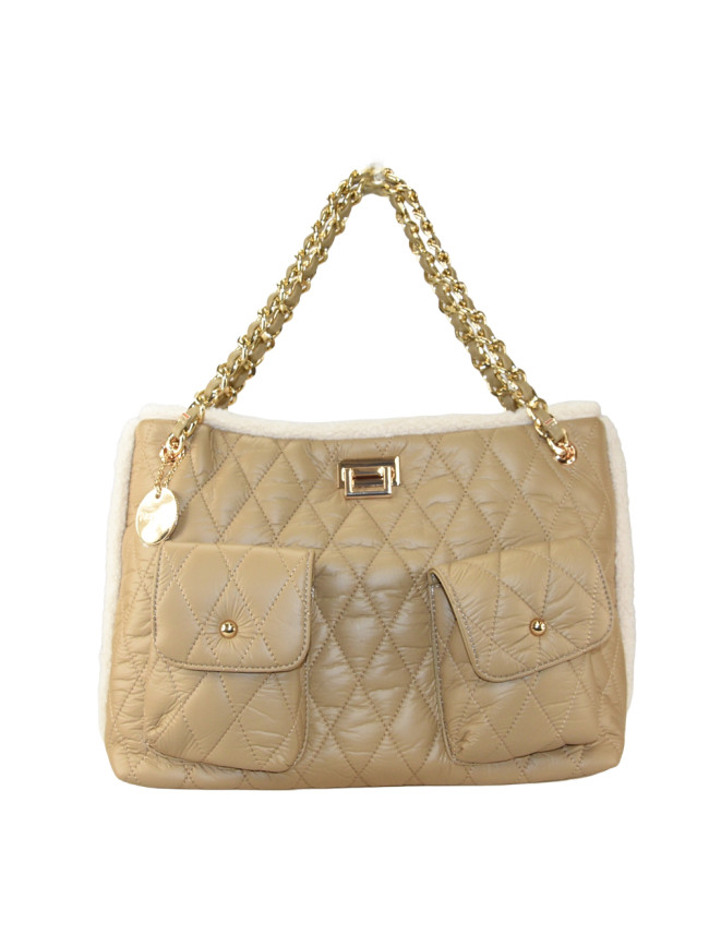 Woman synthetic leather shoulder bag...