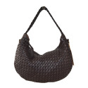 Borsa da spalla in pelle intrecciato effetto vintage - UF55861