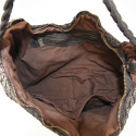 Woman washed woven leather bag - UF55861