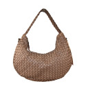 Borsa da spalla in pelle intrecciato effetto vintage - UF55861