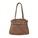 Woman washed woven leather bag - ZH45850