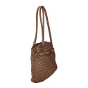 Woman washed woven leather bag - ZH45850