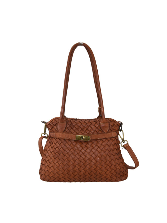 Borsa da spalla in pelle intrecciato...