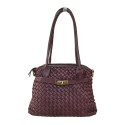 Borsa da spalla in pelle intrecciato effetto vintage - ZH45850