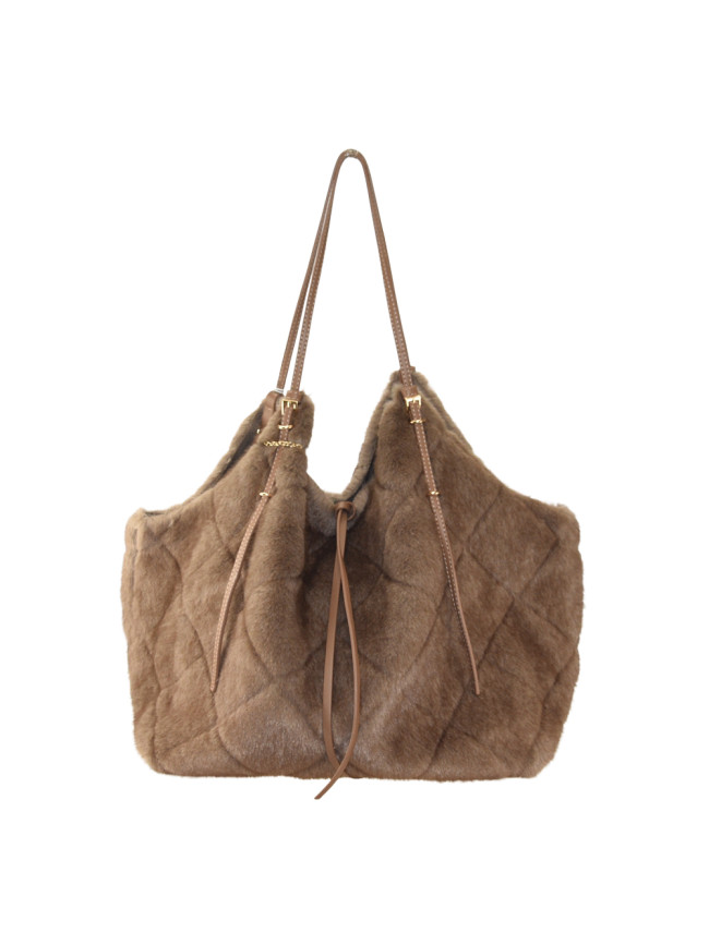 Woman synthetic fur shoulder bag - BO106