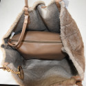 Woman synthetic fur shoulder bag - BO106