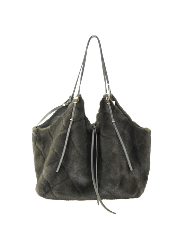 Borsa donna a spalla in ecopelliccia...