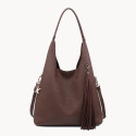 Borsa donna a spalla in ecopelle con tracolla - 56006