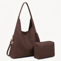 Borsa donna a spalla in ecopelle con tracolla - 56006