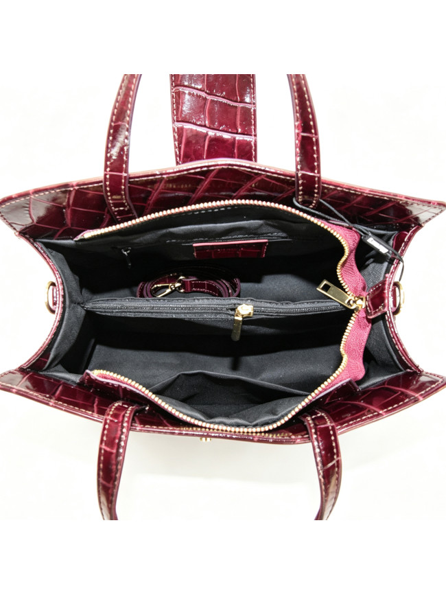 Leather hand bag 100% made Italy -...