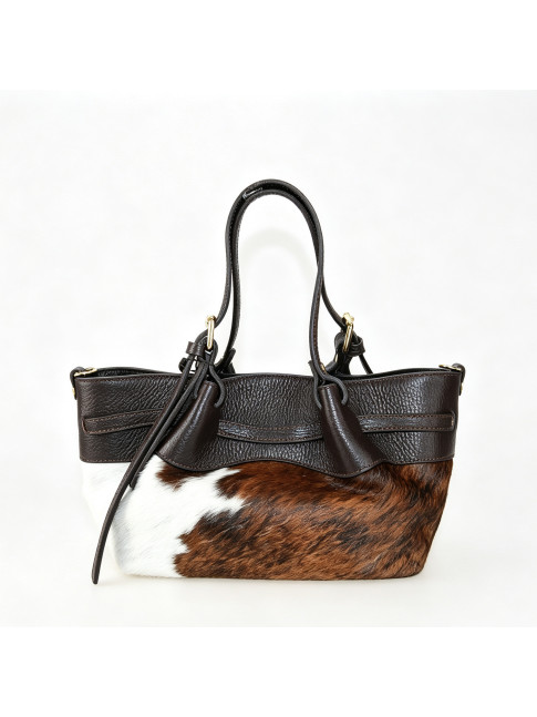 Leather & fur hand bag 100%... 2