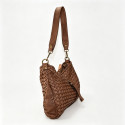 Borsa da spalla in pelle intrecciato effetto vintage - JK48853