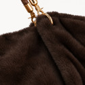 Borsa a spalla donna in ecopelliccia con tracolla - YB-711