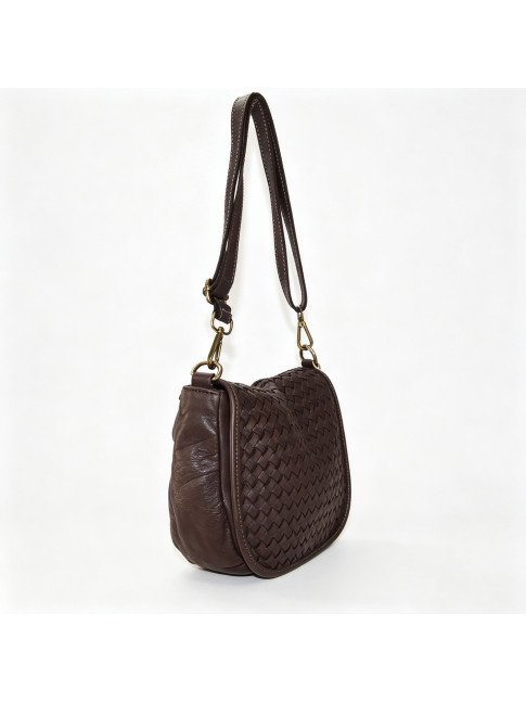 Woman woven washed leather... 2