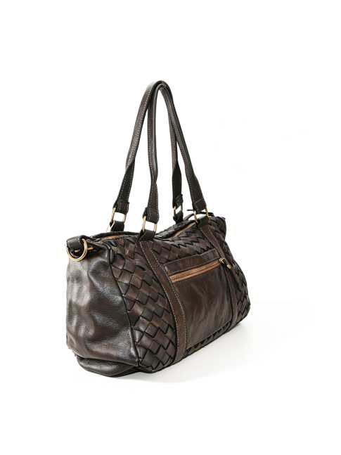 Woman washed woven leather... 2