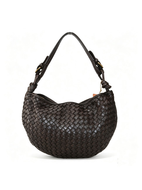 Woman washed woven leather...