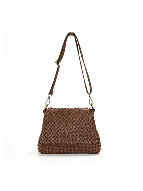 Woman washed woven leather...