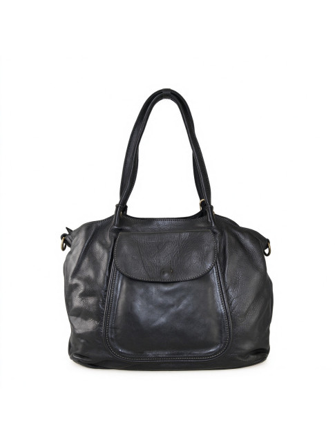 Woman vintage leather with... 2