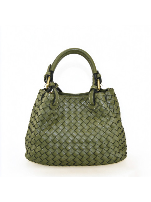 Woman washed leather bag -...