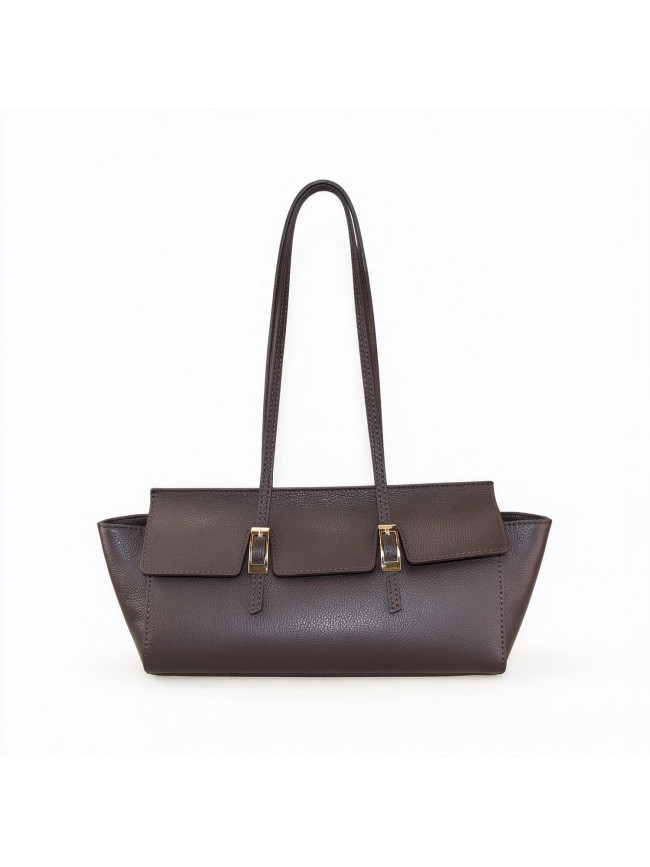 Borsa a spalla in pelle con tracolla...