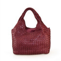 Woman washed woven leather bag - VD59865