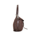 Leather shoulder bag with shoulder strap - CL49854
