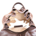 Leather shoulder bag with shoulder strap - CL49854