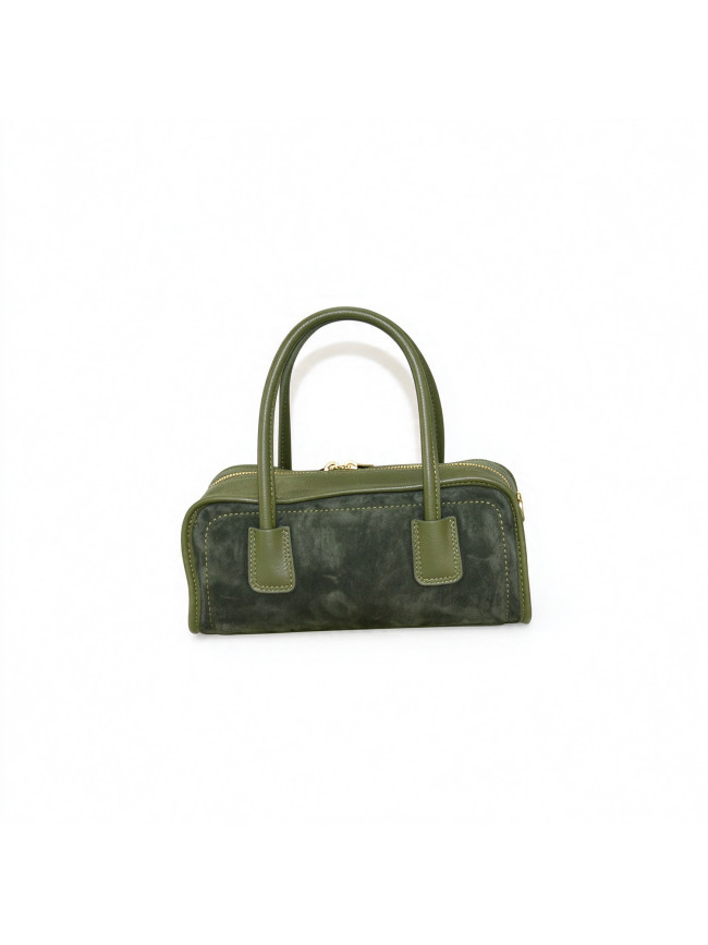 Leather hand bag 100% made Italy -...